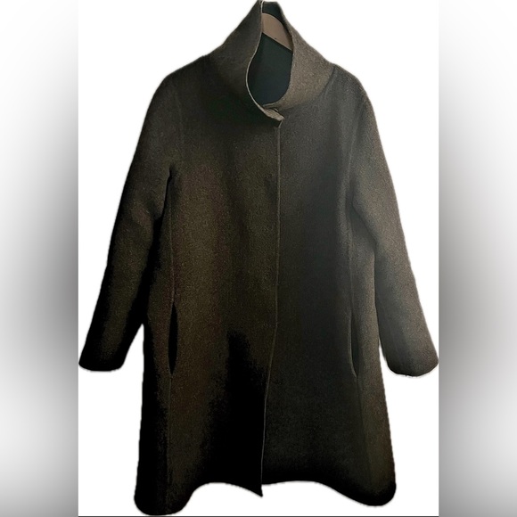 Eileen Fisher Jackets & Blazers - Eileen Fisher Large Ash Brown Cashmere Coat